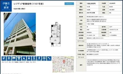 伊藤忠レジディア新御徒町 1101号 0