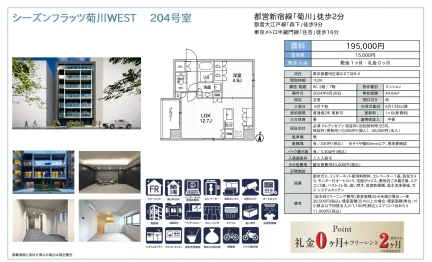 シーズンフラッツ菊川WEST 204号室 204号 0