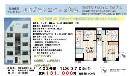 JLBグランエクリュ初台 402号 0