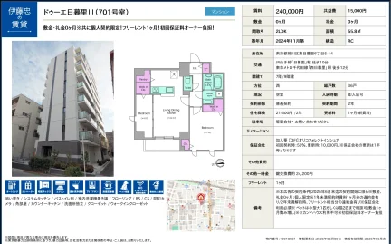 ドゥーエ日暮里III 701号 0