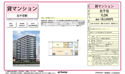 Modern 1LDK Condo in Senju sakuragi 0