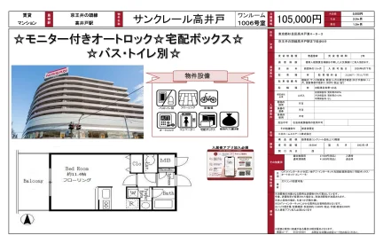 サンクレール高井戸 1006号 0