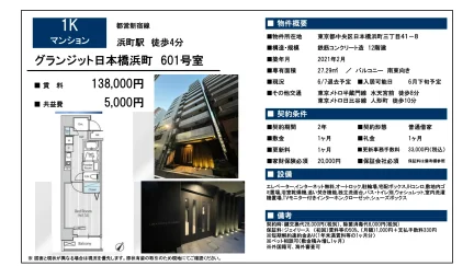 グランジット日本橋浜町 601号室 601号 0