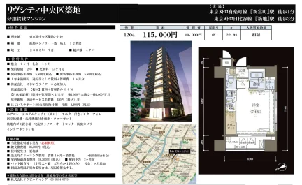 リヴシティ中央区築地 1204 0