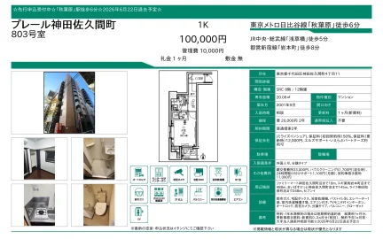 プレール神田佐久間町 803号 0