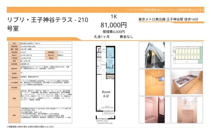 リブリ王子神谷テラス 210号 0
