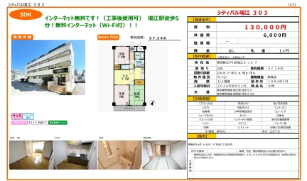 シティパル瑞江 303号 0