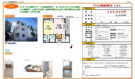 アナシエ南篠崎町Ⅱ 102号 0
