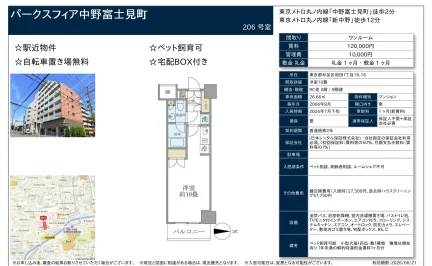 パークスフィア中野富士見町 206号 0