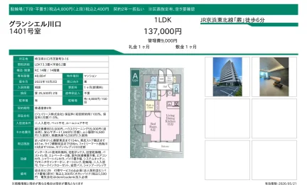 グランシエル川口 1401号 0