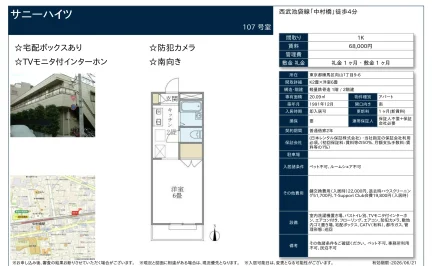 サニーハイツ 107号 0