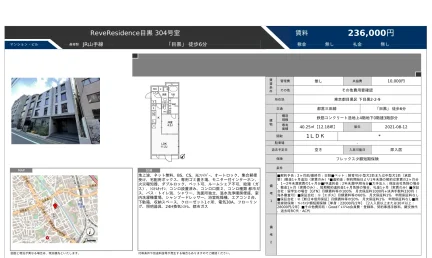 リヴレレジデンス 目黒 304号室 304号 0