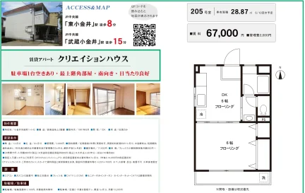賃貸アパートクリエイションハウス 205号 0