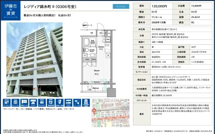 伊藤忠レジディア錦糸町 II (0306号室) 0306号 0