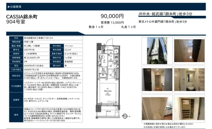 CASSIA錦糸町 904号 0