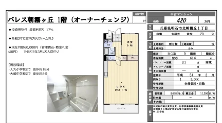 Classic 1-Bedroom Condo in Kitaasagirioka 0