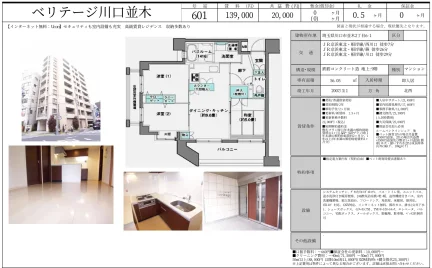 ベリテージ川口並木 601号 0