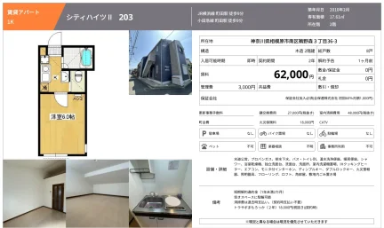 シティハイツ Ⅱ 203 203 0