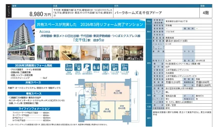 パークホームズ北千住アドーア 4階 0