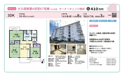 Well-Kept 3-Bedroom Condo in Okubocho takaoka 0