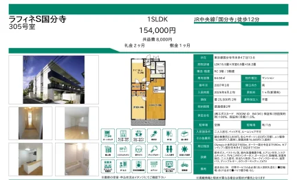 ラフィネS国分寺 305号 0