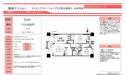 ライオンズステーションプラザ西大島第2 604号 0