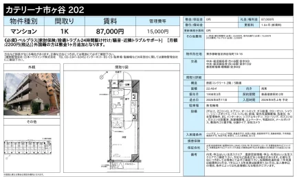 カテリーナ市ヶ谷202 202号 0