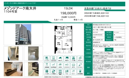 メゾンドアーク南大井 1104号 0