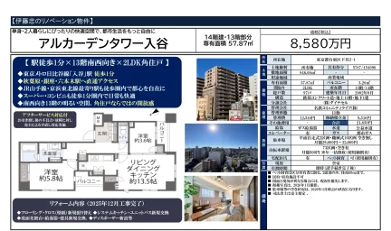 アルカーデンタワー入谷 13号 0