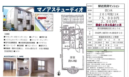 マノアステューディオ 201号 0