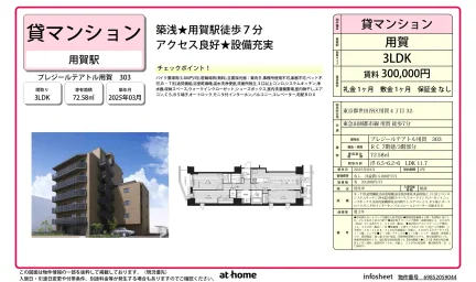 Brand New 3LDK Condo Near Station in Kamiyoga 0