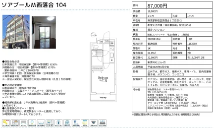 ソアブールM西落合 104号 0