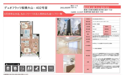 デュオフラッツ板橋大山 402号室 402号 0