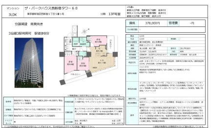 ザ・パークハウス西新宿タワー60 13F号室 0