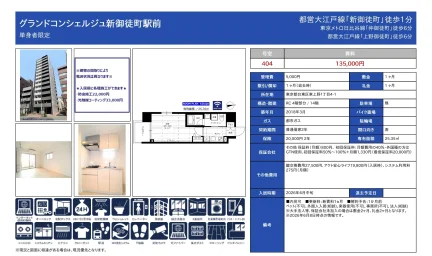 グランドコンシェルジュ新御徒町駅前 1404号 0
