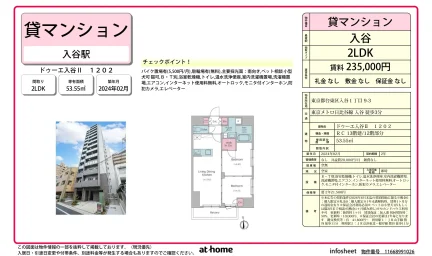 ドゥーエ入谷Ⅱ 0