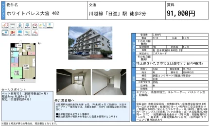 ホワイトパレス大宮 402 402 0