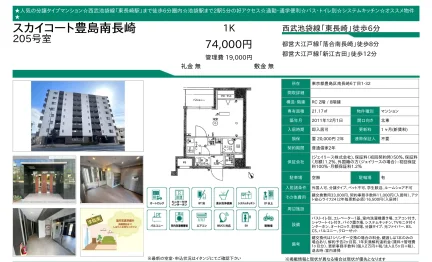 スカイコート豊島南長崎 205号 0