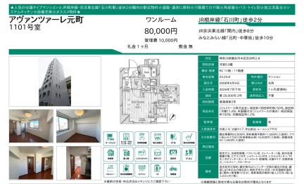 ワンルーム 1101号 0
