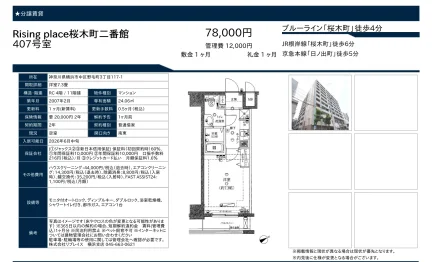 Rising place桜木町二番館 407号 0