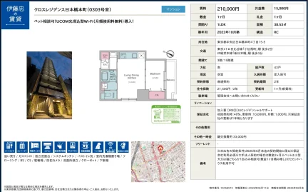 伊藤忠クロスレジデンス日本橋本町 0303号 0