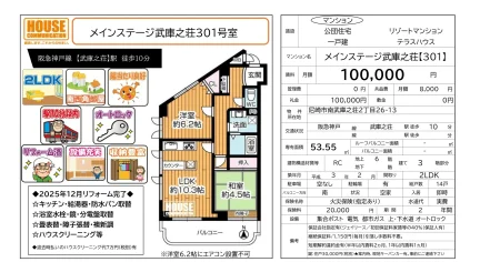 Vintage 2-Bedroom Condo in Minamimukonoso 0
