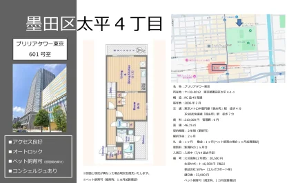ブリリアタワー東京 601号 0