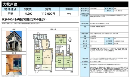 埼玉県さいたま市緑区大字大牧2135-1 貸家 0