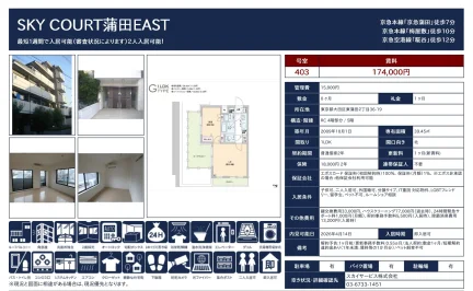 SKY COURT蒲田EAST 403号 0