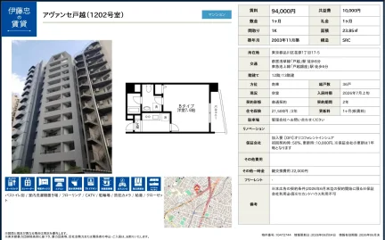 アヴァンセ戸越 1202号 0
