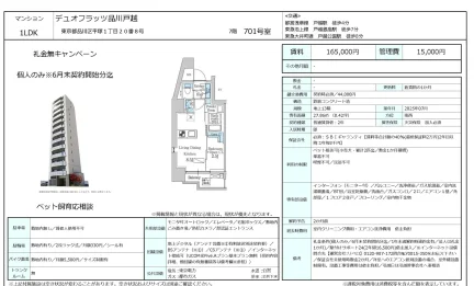 デュオフラッツ品川戸越 701号室 0