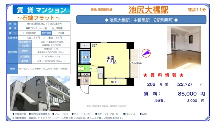 石綿フラット 203号 0