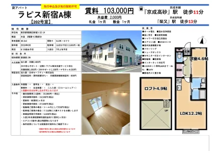 ラピス新宿A棟 202号 0
