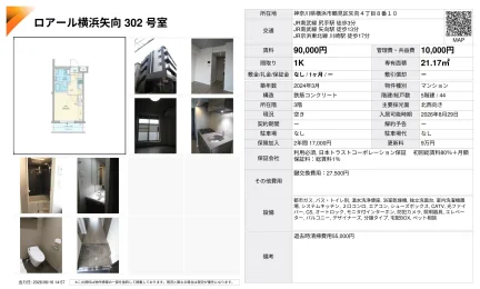 ロアール横浜矢向 302号室 302号 0